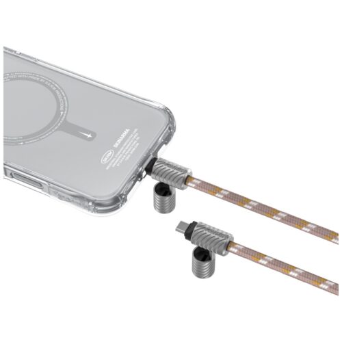 Univerzális telefon kulcstartó kábel 2in1 Skinarma Dyno Ve USB-C/USB-C bézs színben - Image 2