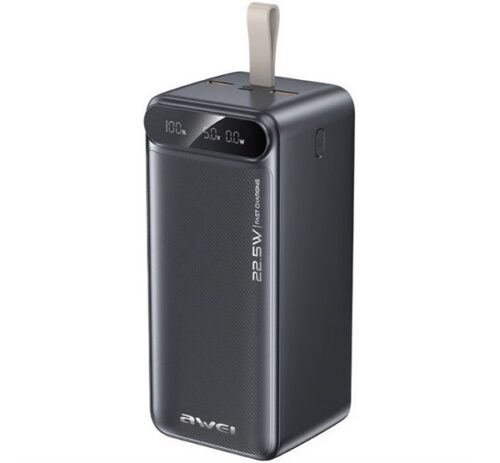 AWEI PA-13 vésztöltő 2 USB+Type-C aljzat (50000mAh