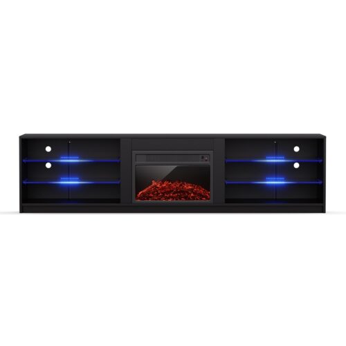 Blumfeldt Perth Medium Lowboard TV-szekrény elektromos kandallóval