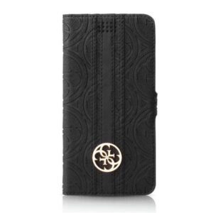 Guess GUBKLHEBK Universal L 4.6 - 5.2" fekete 4G Heritage könyvtok