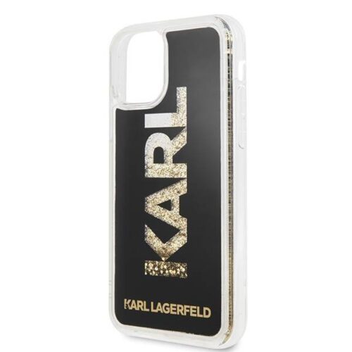 Karl Lagerfeld KLHCN58KAGBK iPhone 11 Pro fekete Karl logo Glitter tok - Image 2