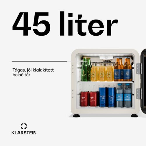 Klarstein Audrey Evo italhűtő | 39 x 38 cm | LED belső világítás | 75 W | 42 dB - Image 2