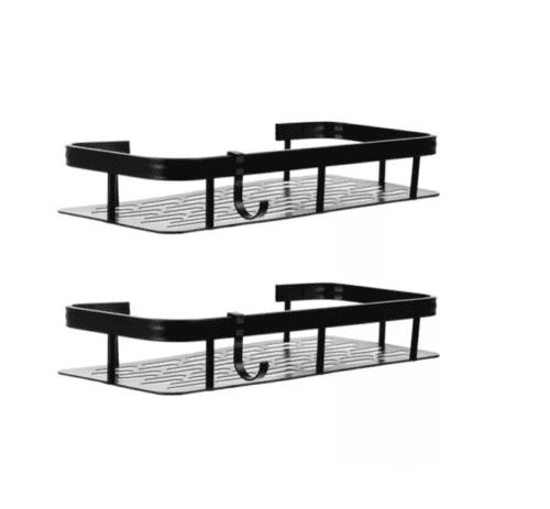 Ruhhy 2 részes rozsdamentes acél fürdőszobai polc szett – 30 × 13 × 5 cm (WNDR23170)
