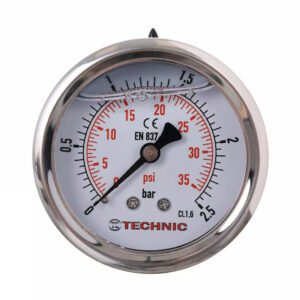 TC Technic glicerines nyomásmérő óra/manométer