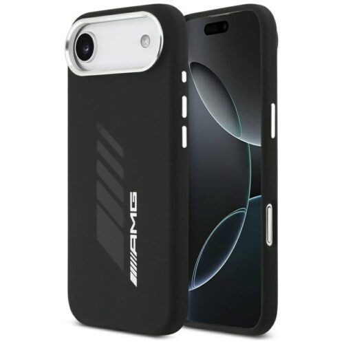 AMG szilikon túlméretezett Rhombs MagSafe tok iPhone Airhez Fekete