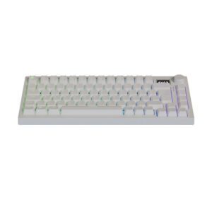 AVAX GM02 PRO Fehér 75% Gasket RGB tri-mode mechanikus billentyűzet Gateron piros switch