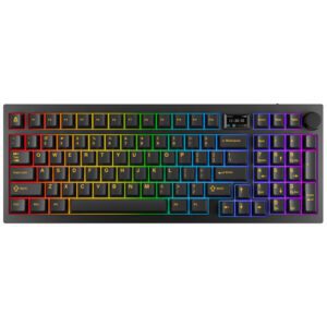 AVAX GM03 PRO 98% Gasket RGB tri-mode mechanikus billentyűzet Gateron sárga switch