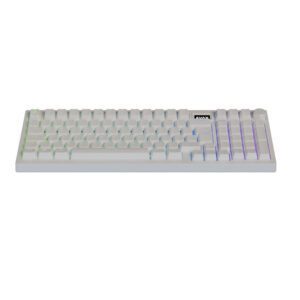 AVAX GM03 PRO Fehér 98% Gasket RGB tri-mode mechanikus billentyűzet Gateron piros switch