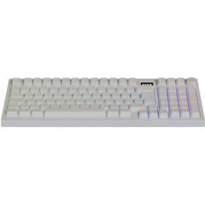 AVAX GM03 PRO Fehér 98% Gasket RGB tri-mode mechanikus billentyűzet Gateron sárga switch