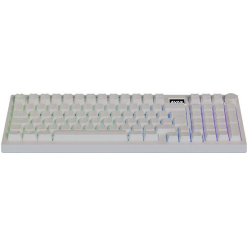 AVAX GM03 PRO Fehér 98% Gasket RGB tri-mode mechanikus billentyűzet Gateron sárga switch