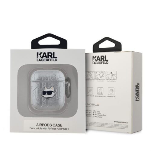 Apple Airpods 1/2 KARL LAGERFELD KLA2PGCHPS Tartó - Ezüst - Image 2