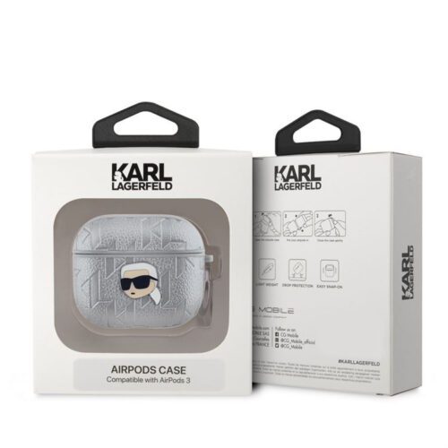Apple Airpods 3 KARL LAGERFELD KLA3PGKIPS Tartó - Ezüst - Image 2
