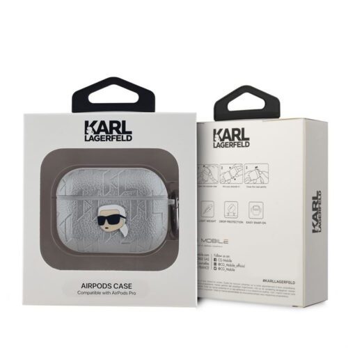 Apple Airpods Pro KARL LAGERFELD KLAPPGKIPS Tartó - Ezüst - Image 2