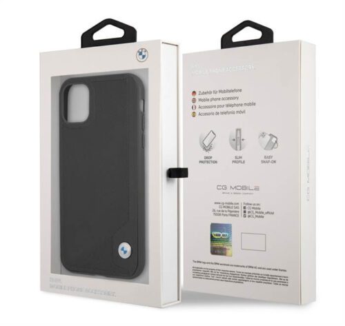 Apple iPhone 11 BMW BMHCN61RCDPK Bőr Hátlap - Fekete - Image 2