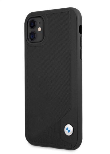 Apple iPhone 11 BMW BMHCN61RCDPK Bőr Hátlap - Fekete