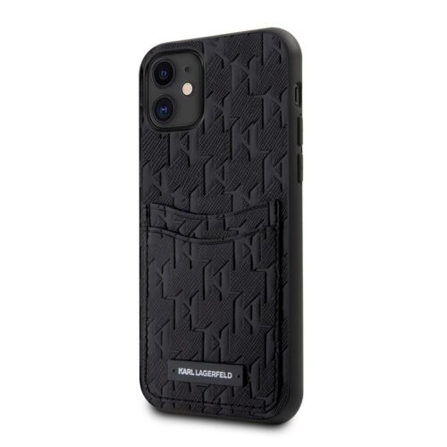 Apple iPhone 11 KARL LAGERFELD KLHCN61SAKLHPPK Hátlap - Fekete tok