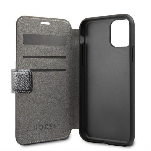 Apple iPhone 12 Mini GUESS GUFLBKSP12SIGLBK Könyvtok - Fekete - Image 2