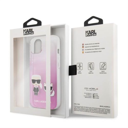 Apple iPhone 13 Mini KARL LAGERFELD KLHCP13SCKTRP TPU Hátlap - Rózsaszín - Image 2