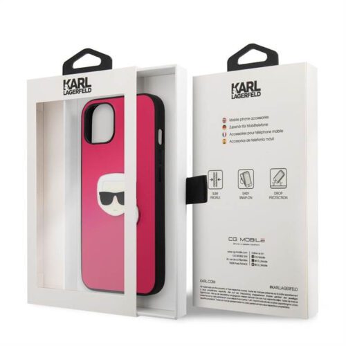 Apple iPhone 13 Mini KARL LAGERFELD KLHCP13SPKMP Hátlap - Rózsaszín - Image 2