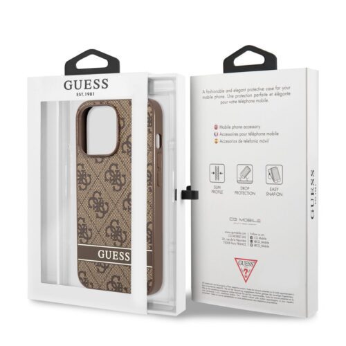Apple iPhone 13 Pro GUESS GUHCP13LP4SNW Hátlap - Barna - Image 2