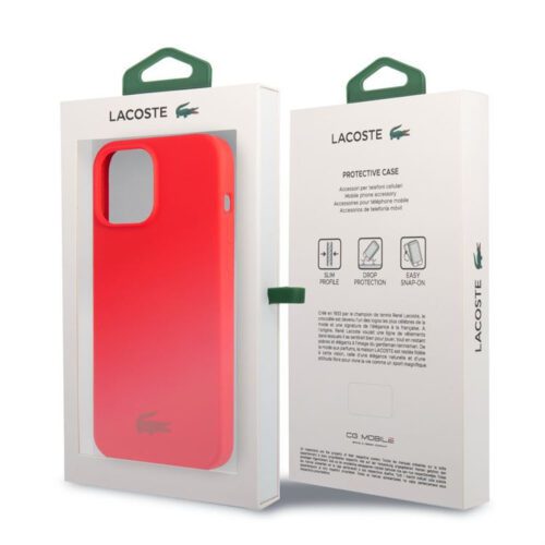 Apple iPhone 13 Pro Max Lacoste LCHCP13XSR Liquid Hátlap - Piros - Image 2