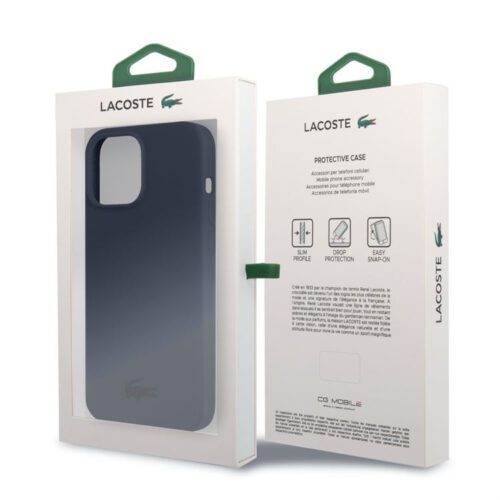 Apple iPhone 13 Pro Max Lacoste LCHCP13XSV Liquid Hátlap - Sötétkék - Image 2