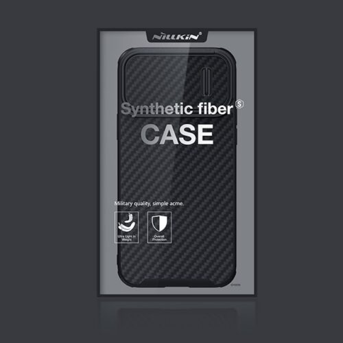 Apple iPhone 13 Pro Max Nillkin Synthetic S Fiber Kameravédős Hátlap - Grafit - Image 2