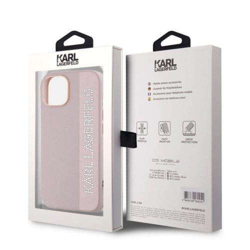 Apple iPhone 14 KARL LAGERFELD KLHCP14SPSAKDGCP Hátlap - Rózsaszín - Image 2