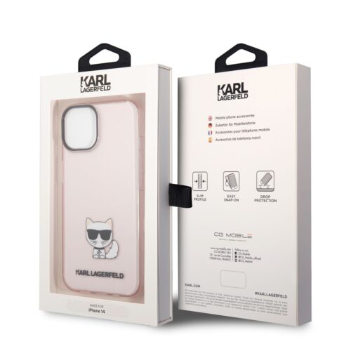 Apple iPhone 14 Plus KARL LAGERFELD KLHCP14MCTTRI TPU Hátlap - Rózsaszín - Image 2