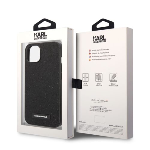 Apple iPhone 14 Plus KARL LAGERFELD KLHCP14MG2ELK Hátlap - Fekete - Image 2