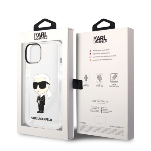Apple iPhone 14 Plus KARL LAGERFELD KLHCP14MHNIKTCT TPU Hátlap - Átlátszó - Image 2