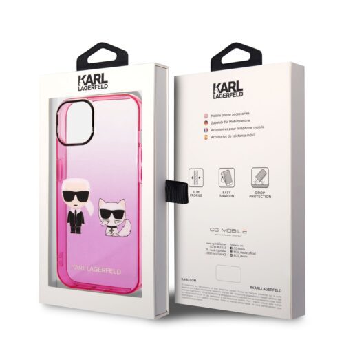 Apple iPhone 14 Plus KARL LAGERFELD KLHCP14MTGKCP TPU Hátlap - Rózsaszín - Image 2