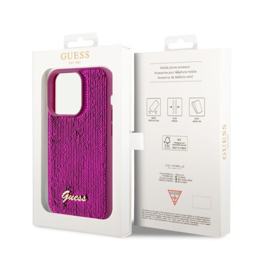 Apple iPhone 14 Pro GUESS GUHCP14LPSFDGSF Hátlap - Magenta - Image 2