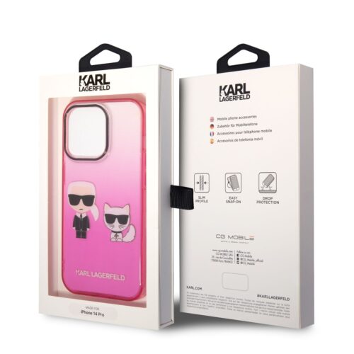 Apple iPhone 14 Pro KARL LAGERFELD KLHCP14LTGKCP TPU Hátlap - Rózsaszín - Image 2