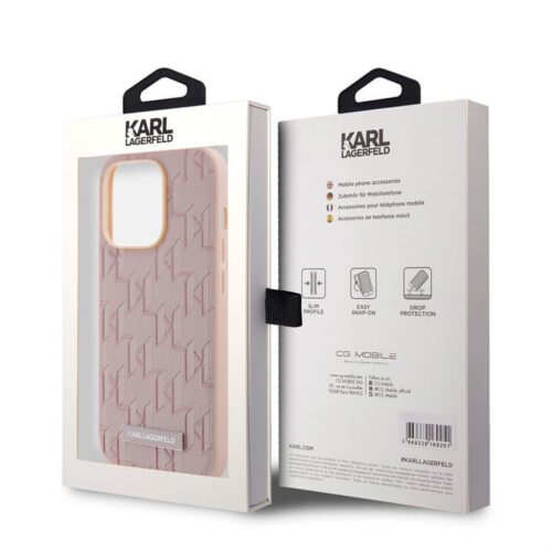 Apple iPhone 14 Pro KARL LAGERFELD KLHMP14LPKHPORPP Magsafe Hátlap - Rózsaszín - Image 2