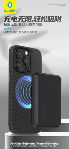 Apple iPhone 14 Pro Max Blueo Armor Aramid Fiber Ultra Slim Hátlap - Fekete - Image 2
