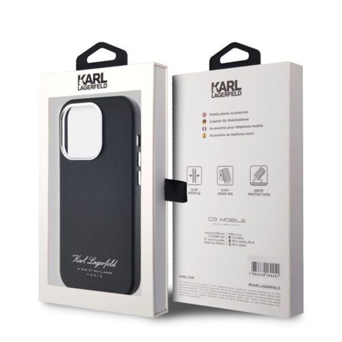 Apple iPhone 14 Pro Max KARL LAGERFELD KLHCP14XPGWCMKHK Hátlap - Fekete - Image 2