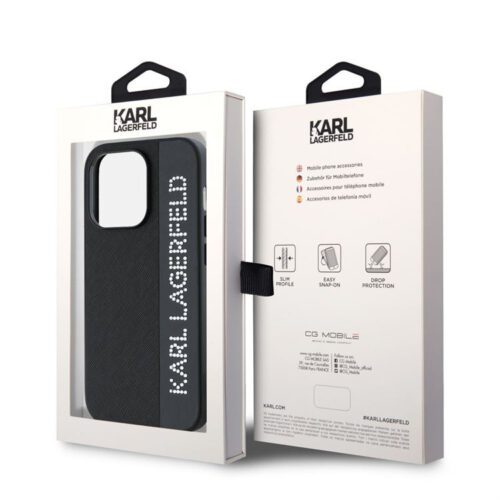 Apple iPhone 14 Pro Max KARL LAGERFELD KLHCP14XPSAKDGCK Hátlap - Fekete - Image 2