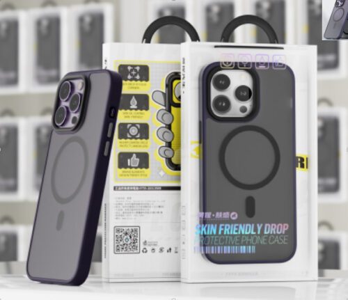 Apple iPhone 14 Pro TG Skin Friendly Drop Magsafe Hátlap - Fekete tok - Image 2