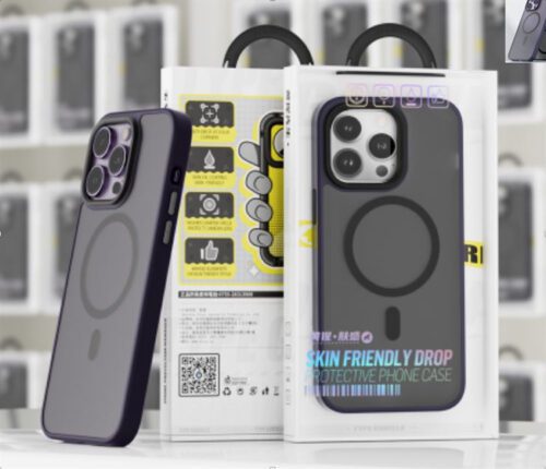 Apple iPhone 14 Pro TG Skin Friendly Drop Magsafe Hátlap - Fekete tok