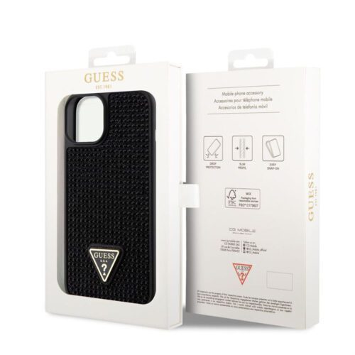 Apple iPhone 15 GUESS GUHCP15SHDGTPK Hátlap - Fekete - Image 2