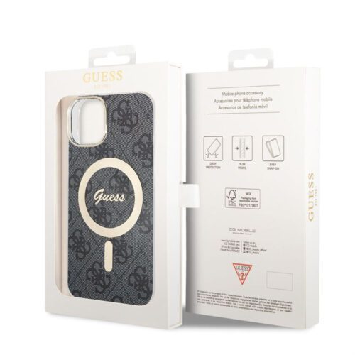 Apple iPhone 15 GUESS GUHMP15SH4STK MagSafe IML Hátlap - Fekete - Image 2