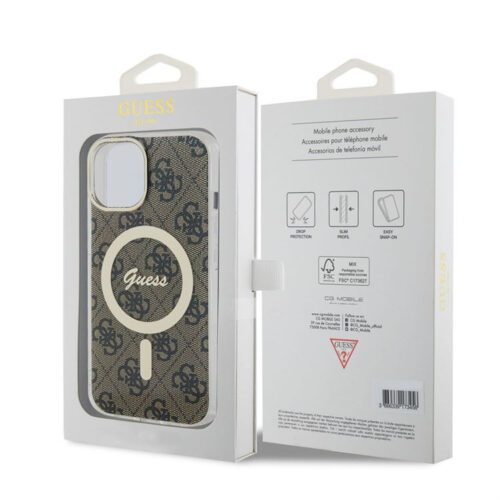 Apple iPhone 15 GUESS GUHMP15SH4STW MagSafe IML Hátlap - Barna - Image 2