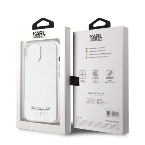 Apple iPhone 15 KARL LAGERFELD KLHCP15SPGWCMKHG Hátlap - Világosszürke - Image 2