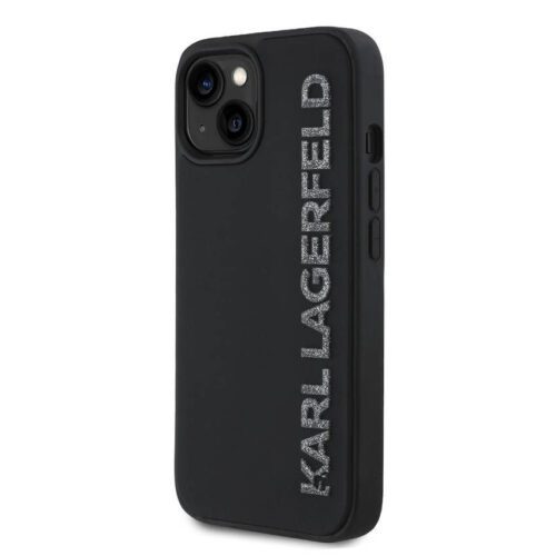 Apple iPhone 15 KARL LAGERFELD KLHCP15SRBKGVCK Hátlap - Fekete