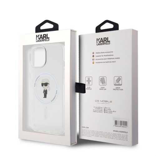 Apple iPhone 15 KARL LAGERFELD KLHMP15SHFCKNOT Magsafe TPU Hátlap - Átlátszó - Image 2