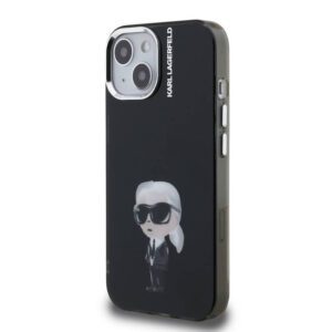 Apple iPhone 15 KARL LAGERFELD KLHMP15SHMKIAQK IML Hátlap - Fekete