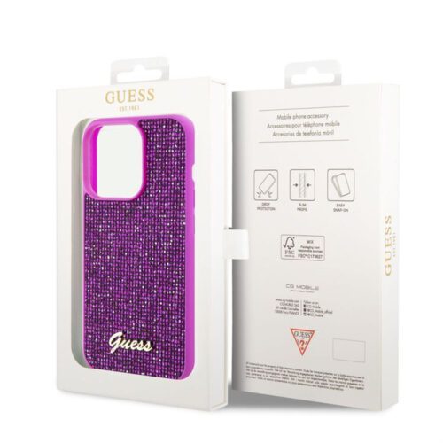 Apple iPhone 15 Pro GUESS GUHCP15LPSFDGSF Hátlap - Magenta - Image 2