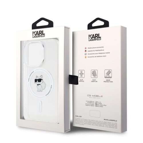 Apple iPhone 15 Pro KARL LAGERFELD KLHMP15LHFCCNOT Magsafe TPU Hátlap - Átlátszó - Image 2