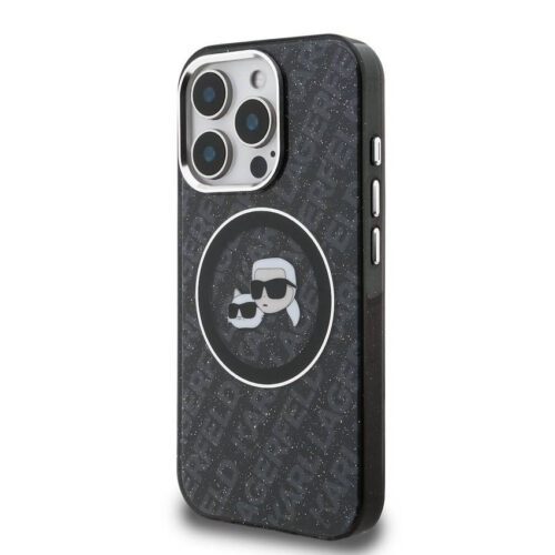 Apple iPhone 15 Pro KARL LAGERFELD KLHMP15LHMKBKCHK Magsafe IML Hátlap - Fekete